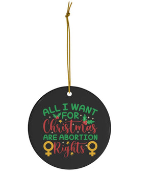 Mistletoe & Protecting Roe Reproductive Rights Ornament Feminist Christmas Ornament Pro Choice Feminist Ornament Womens Rights Holiday Decor
